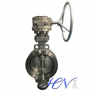 Manual Stainless Steel Wafer Type Steam Tricentric Butterfly Valve