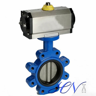 Pneumatic Ductile Iron Fully Lug Centric Butterfly Valve