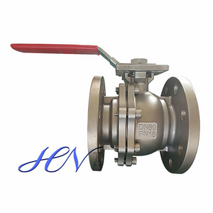 2-PC Carbon Steel Flanged Water Lever Floating Ball Valve