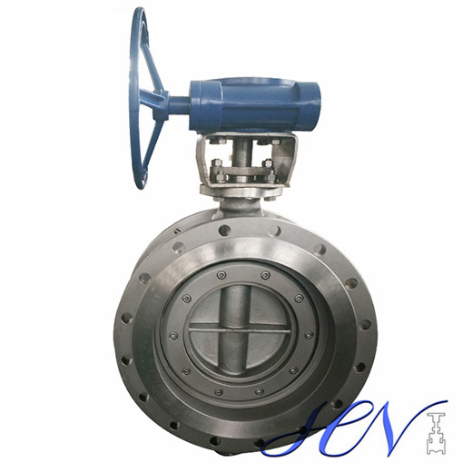 Gear Type Carbon Steel Flange Flow Control Tricentric Butterfly Valve