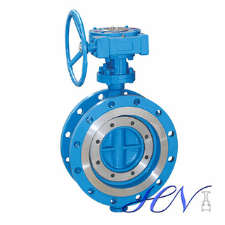 A216 WCB Double Flanged Zero Leakage Manual Triple Offset Butterfly Valve