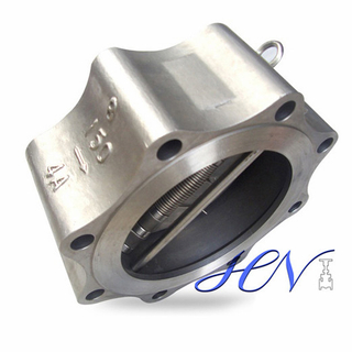 Backflow Duplex Stainless Steel Spring Loaded Dual Plate Lug Type Check Valve